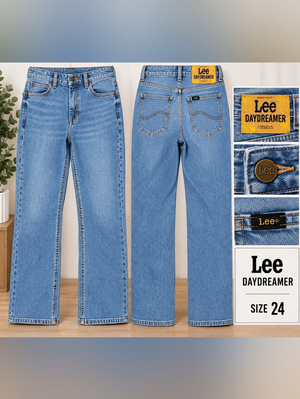 Lee Light Blue Daydreamer High-Rise Straight Jeans